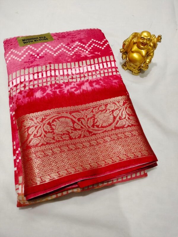 Dola Silk Saree – With Matching Blouse Piece - Image 6