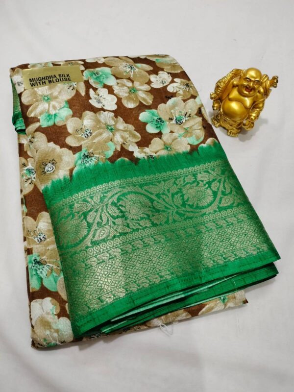 Dola Silk Saree – With Matching Blouse Piece - Image 5
