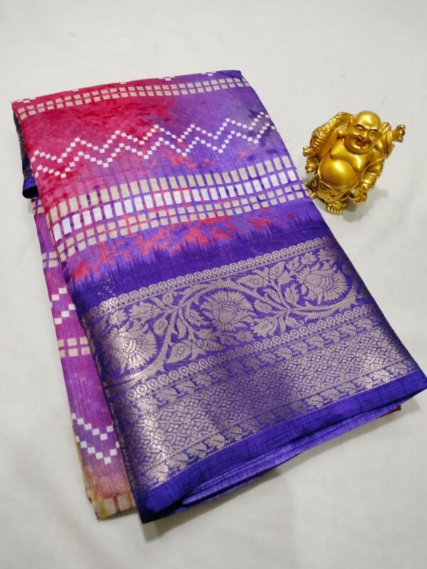 Dola Silk Saree – With Matching Blouse Piece - Image 2