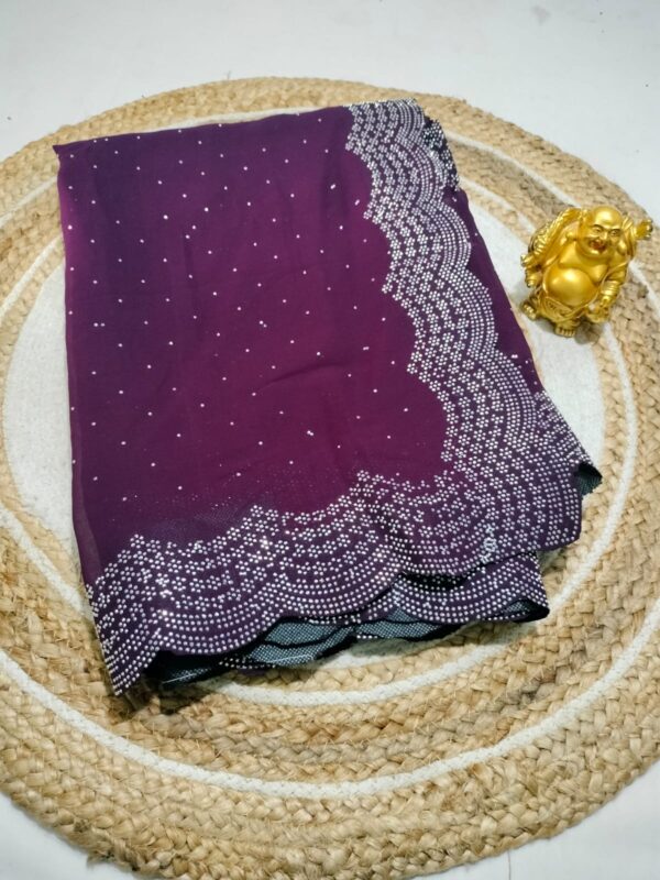 Stonework saree collections with blouse