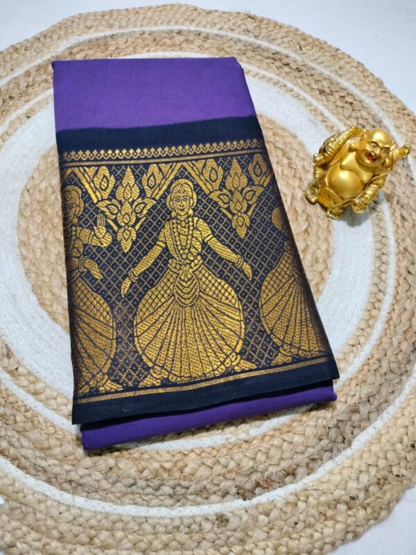 ❣️ Sungudi Cotton mayuri long border - Image 8