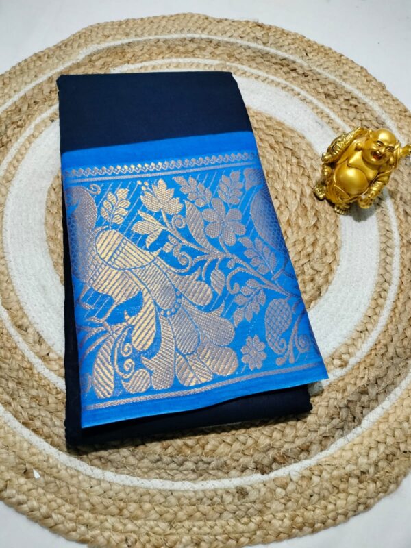 ❣️ Sungudi Cotton mayuri long border - Image 4