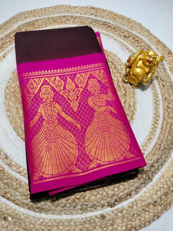 ❣️ Sungudi Cotton mayuri long border - Image 3