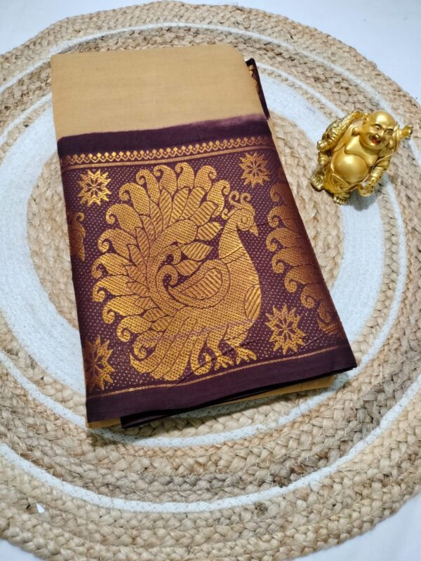 ❣️ Sungudi Cotton mayuri long border - Image 6